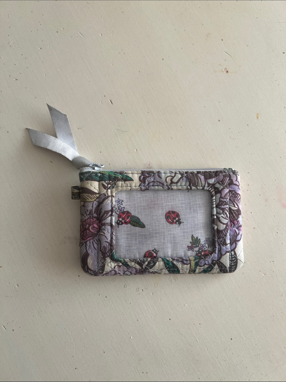 Vera Bradley Floral Wallet with Lady Bugs